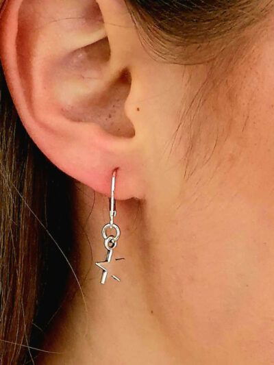 OORBELLEN STERRETJE ZILVER