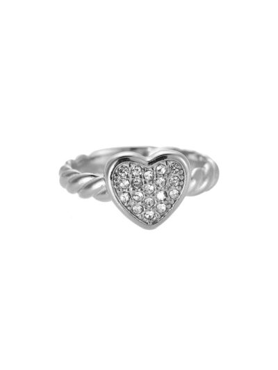 RING HART ZILVER