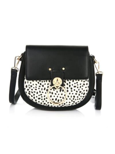 TASJE MET CHEETAHPRINT ZWART